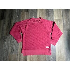 Southern Couture Quilted Sweatshirt Womens XL Pink Raglan Crewneck
